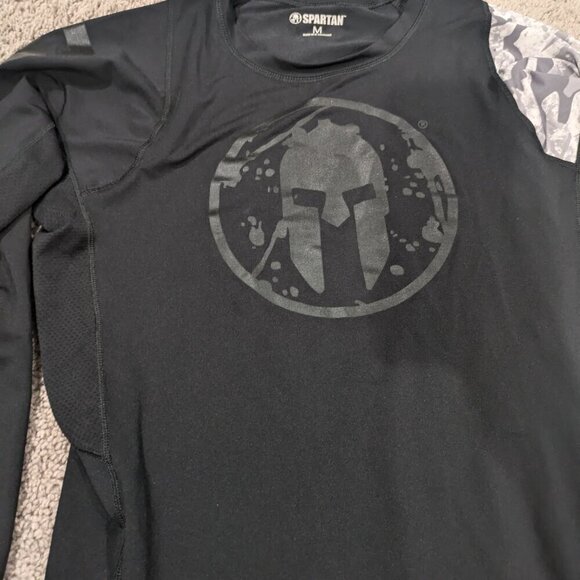 Spartan Long sleeve Athletic Black and camo Size M - Picture 2 of 8